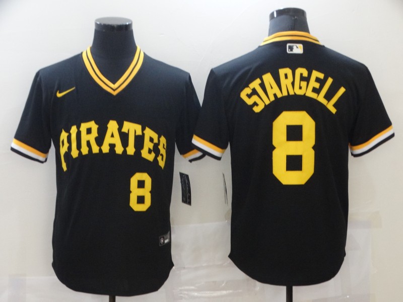 Men's Pittsburgh Pirates #8 Willie Stargell Black Cool Base Stitched MLB Jersey